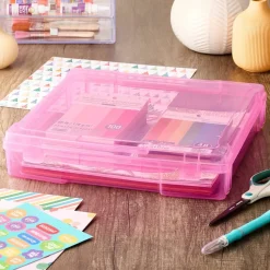 12" x 12" Pink Storage Case by Simply Tidy®