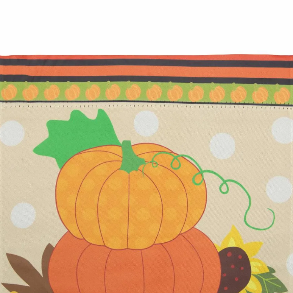 12.5" x 18" Pumpkins & Sunflowers Autumn Garden Flag