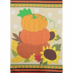 12.5" x 18" Pumpkins & Sunflowers Autumn Garden Flag