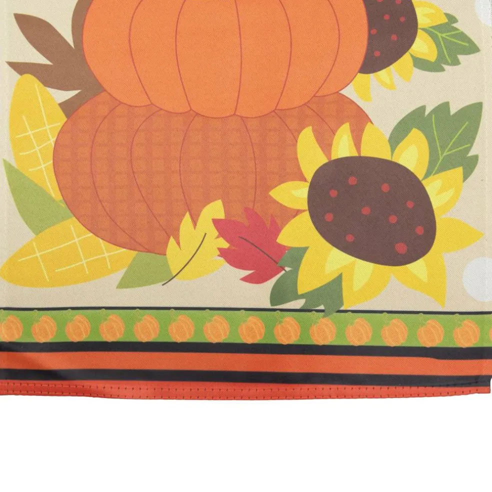 12.5" x 18" Pumpkins & Sunflowers Autumn Garden Flag
