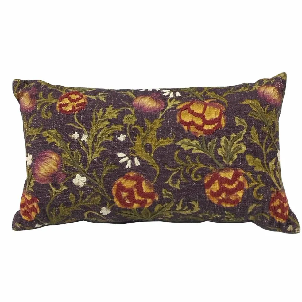 21" x 12" Purple Floral Lumbar Pillow by Ashland®