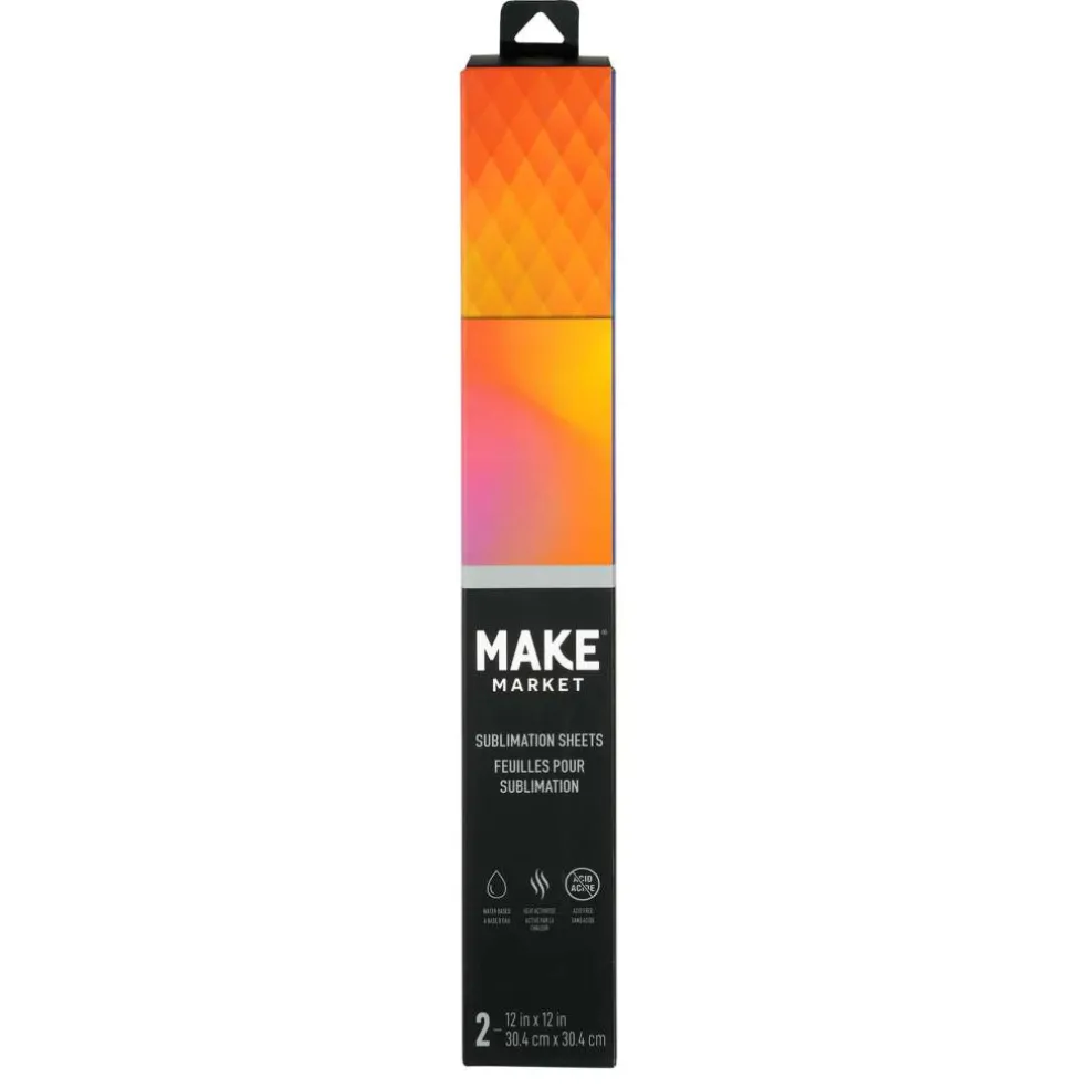 12" x 12" Rainbow Sublimation Sheets, 2ct. by Make Market®