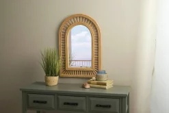 19.3" x 28" Rattan Wall Mirror by Ashland®