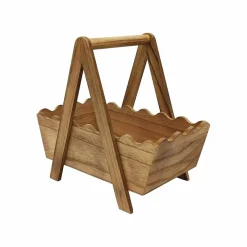 13" x 12" Scalloped Wood Basket by Ashland®