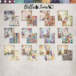 12x12 Scrapbook Paper Pack | CRAZY CHRISTMAS | BellaLuna Crafts | 12 Double Sided Sheets