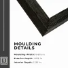 19x26 Shadow Box Black Rustic Barnwood Display Frame  | 1.125 Inch Deep | 0.875 Inch Moulding Width | Solid Wood | Includes UV Resistant Acrylic Plexiglass, Acid Free Backing and Hanging Hardware