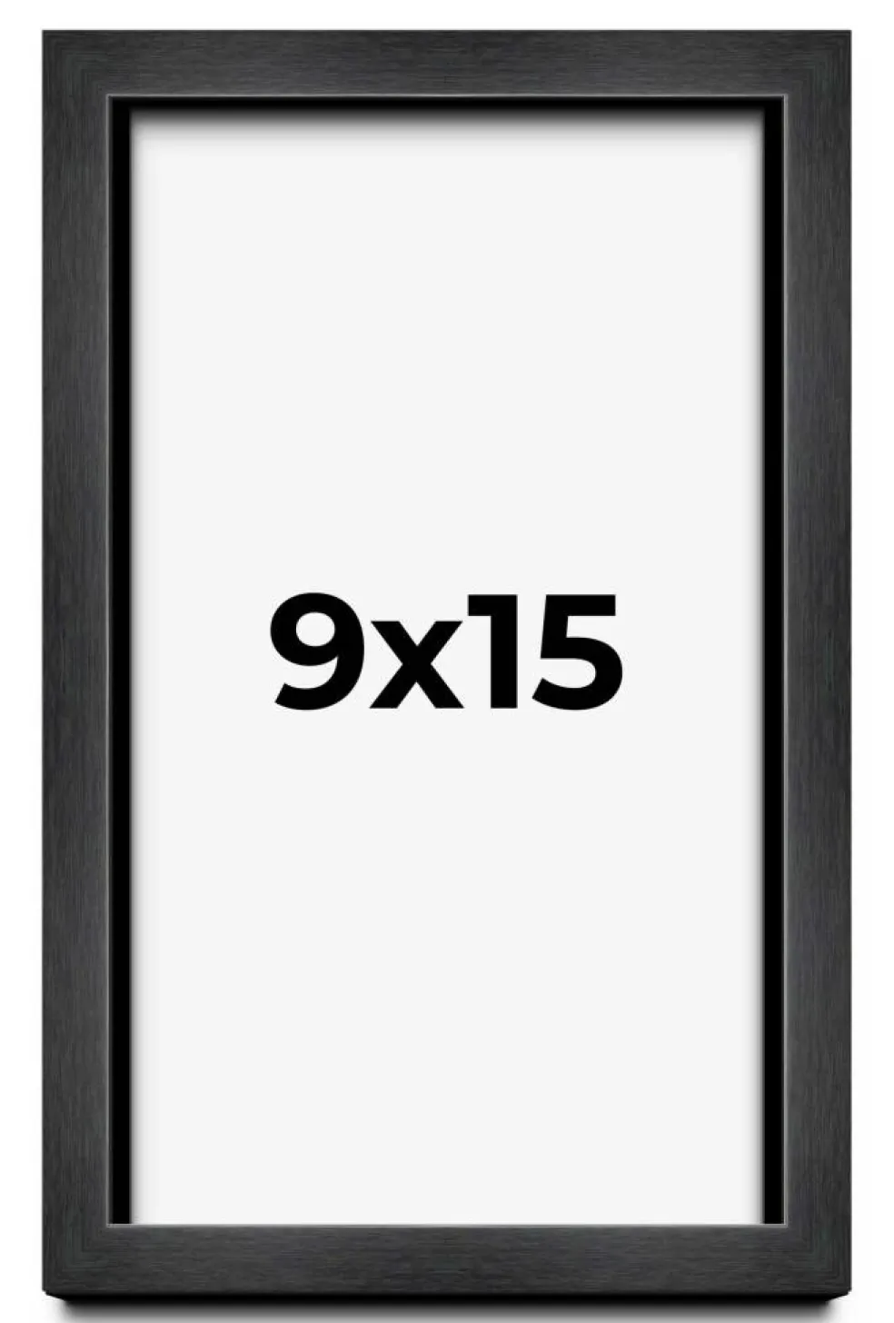 9x15 Shadow Box Frame Grey Charcoal Black | 0.875 Inches Deep | Solid Wood Shadowbox Display Frame | UV Resistant Acrylic Plexiglass, Acid Free Backing and Hanging Hardware | Brenner Frame Style