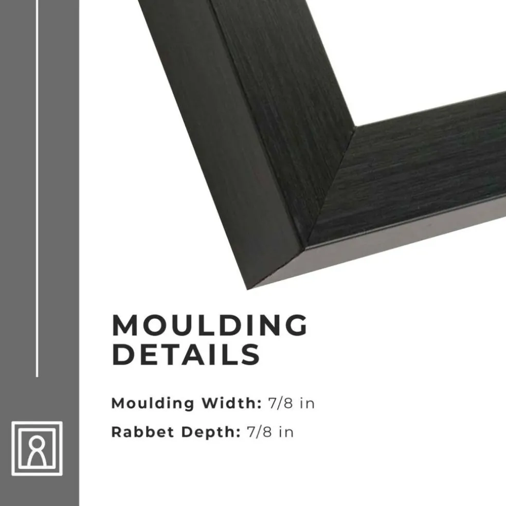 9x15 Shadow Box Frame Grey Charcoal Black | 0.875 Inches Deep | Solid Wood Shadowbox Display Frame | UV Resistant Acrylic Plexiglass, Acid Free Backing and Hanging Hardware | Brenner Frame Style