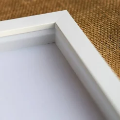 12x30 Shadow Box Frame White | 1 Inches Deep Real Wood Contemporary Shadowbox Display Frame | UV Resistant Acrylic Front, Acid Free Backing, and Hanging Hardware | Lucius Picture Frame Style