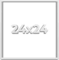 24x24 Shadow Box Frame White | 1 Inches Deep Real Wood Contemporary Shadowbox Display Frame | UV Resistant Acrylic Front, Acid Free Backing, and Hanging Hardware | Lucius Picture Frame Style