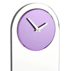8" x 28" Silver Glass Decorative Wall Clock
