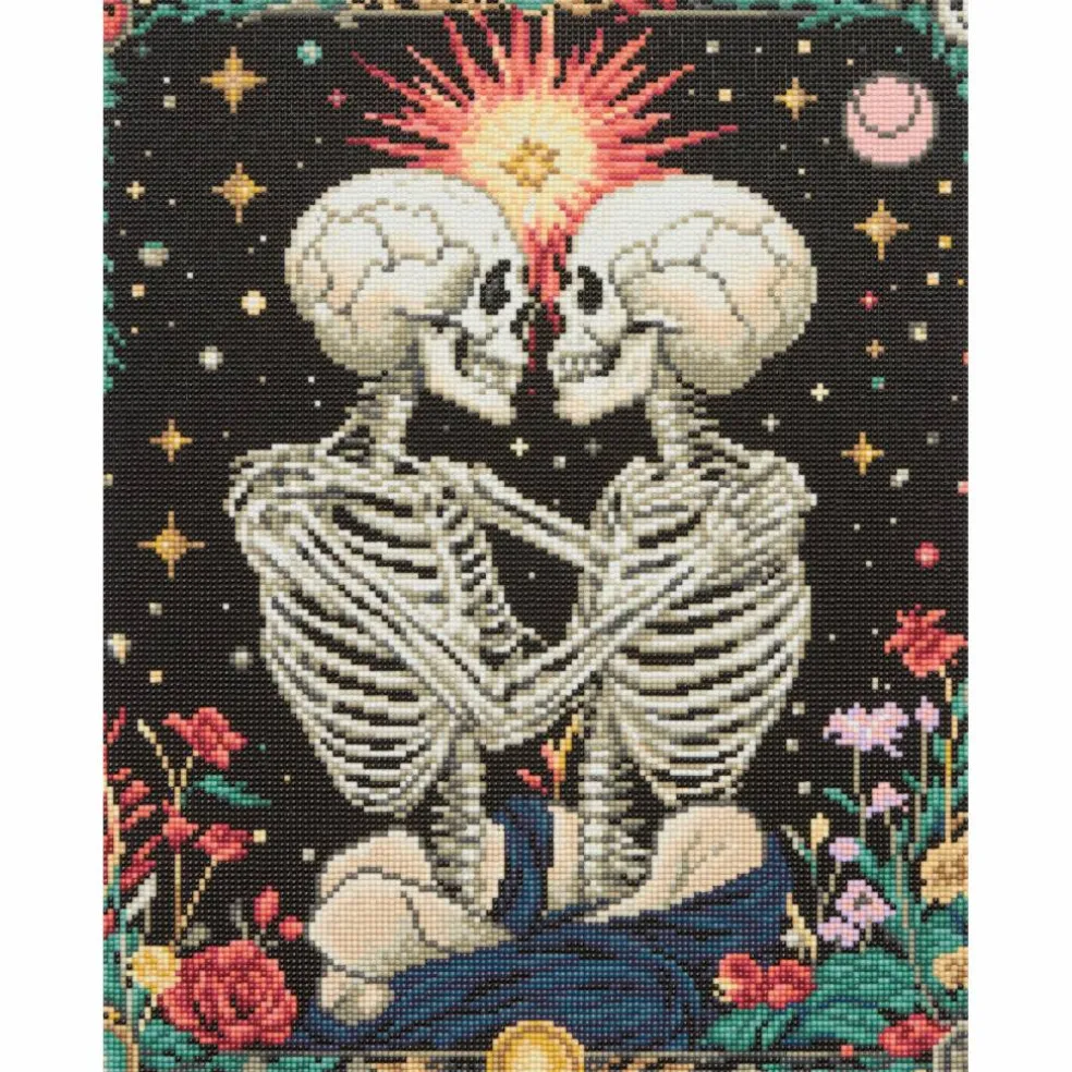 16" x 20" Skeleton Lovers Diamond Art Kit by Make Market®
