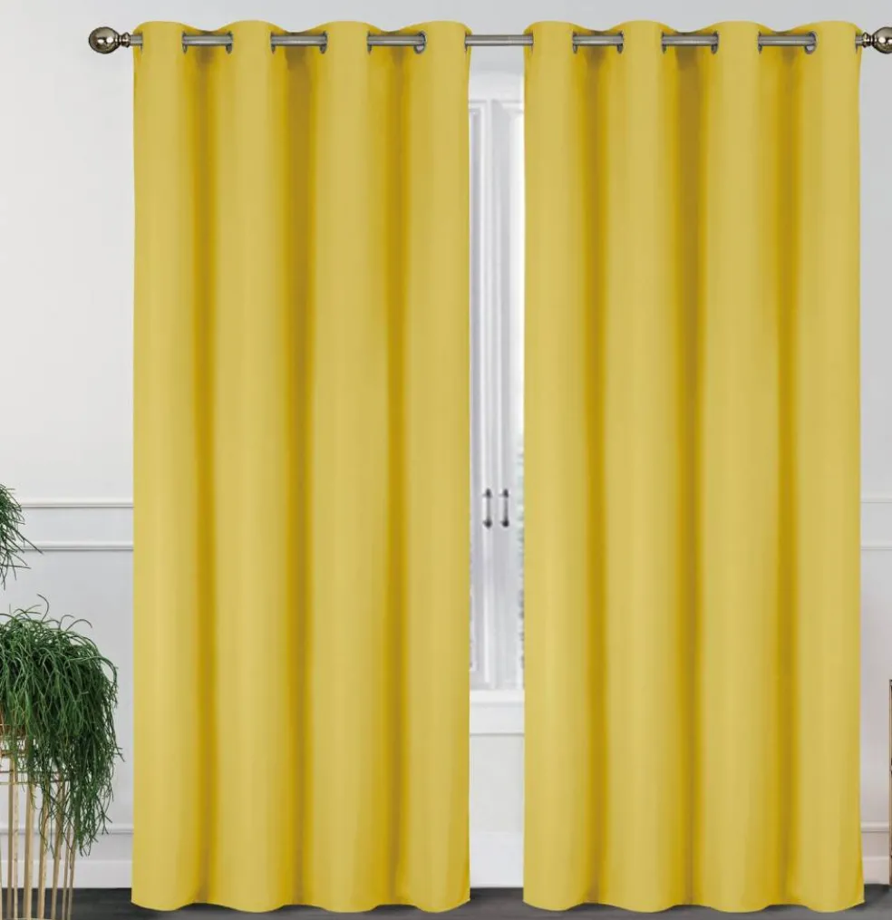55'' X 84'' Solid Thermal Blackout Panels- 2 Pack (15 Colors)