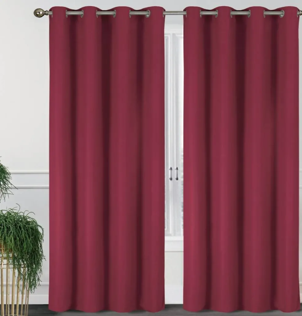55'' X 84'' Solid Thermal Blackout Panels- 2 Pack (15 Colors)