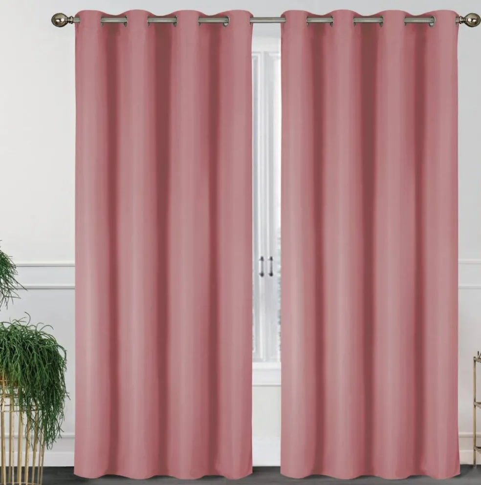 55'' X 84'' Solid Thermal Blackout Panels- 2 Pack (15 Colors)