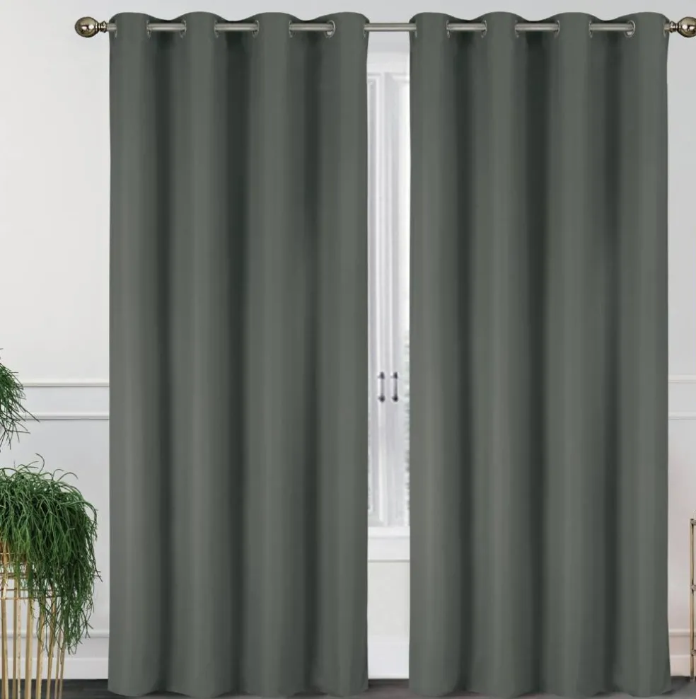 55'' X 84'' Solid Thermal Blackout Panels- 2 Pack (15 Colors)