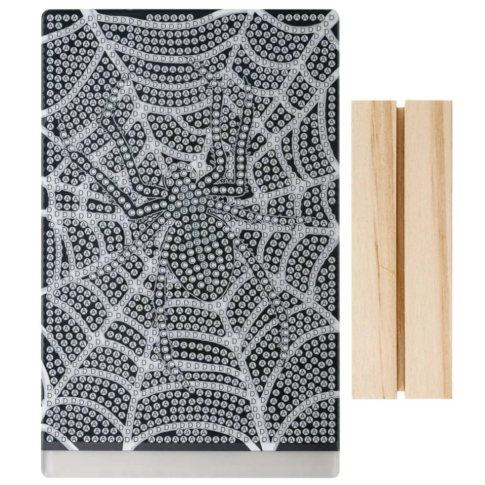 4" x 6" Spider's Web Acrylic Surface Diamond Art Kit with Wood Stand by Make Market®