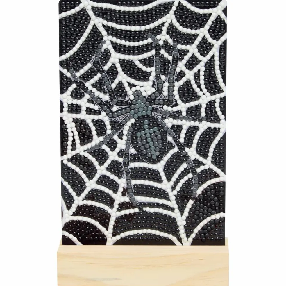4" x 6" Spider's Web Acrylic Surface Diamond Art Kit with Wood Stand by Make Market®