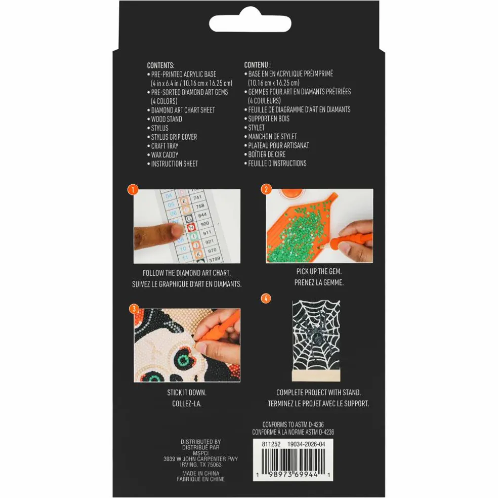 4" x 6" Spider's Web Acrylic Surface Diamond Art Kit with Wood Stand by Make Market®