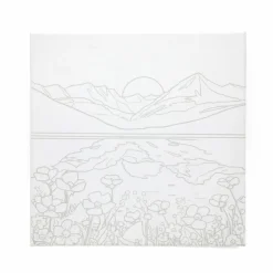 11" x 11" Summer Floral Mountain Canvas Painting Kit by Craft Smart®