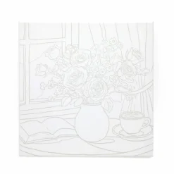 11" x 11" Summer Floral Still Life Canvas Painting Kit by Craft Smart®
