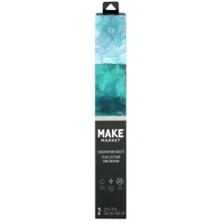 12" x 12" Teal Alcohol Ink Sublimation Sheets, 2ct. by Make Market®