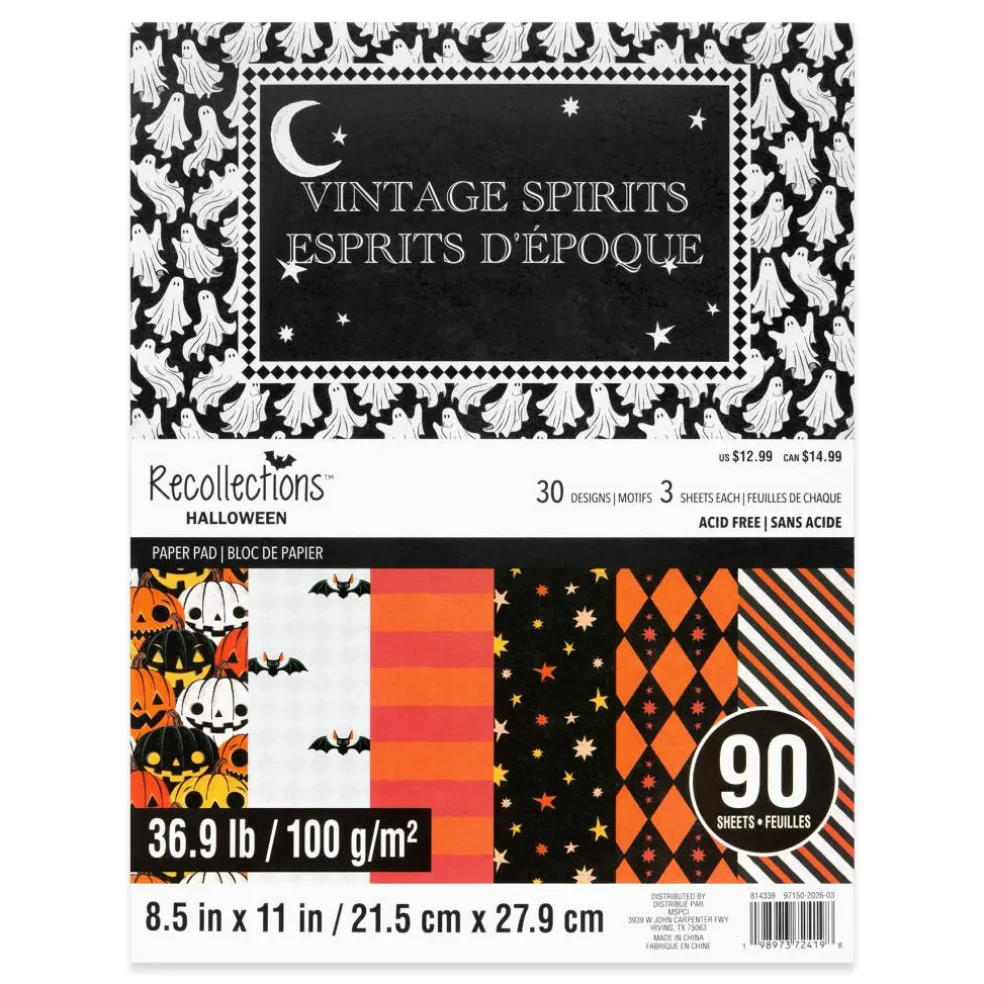 8.5" x 11" Vintage Spirits Paper Pad by Recollections™, 90 Sheets