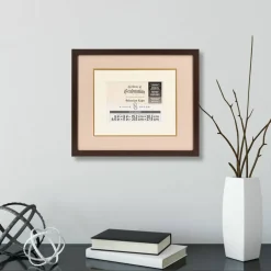 6" x 8" Walnut Document Frame with Triple Mat by Studio Décor®