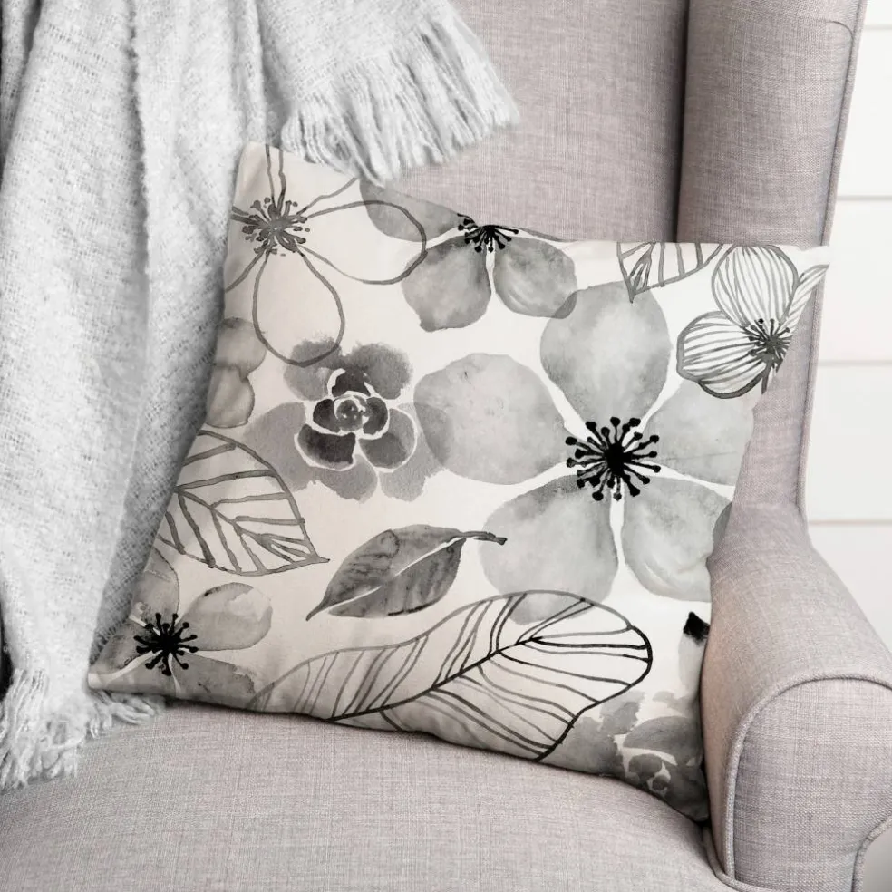 18" x 18" Watercolor Flowers Versatile Throw Pillow