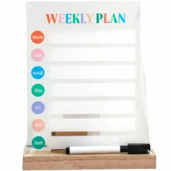 9" x 6.75" Weekly Dry Erase Planner with Marker