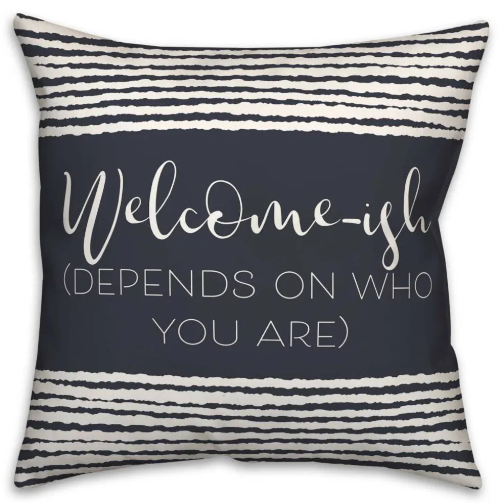18" x 18" Welcome-ish Throw Pillow