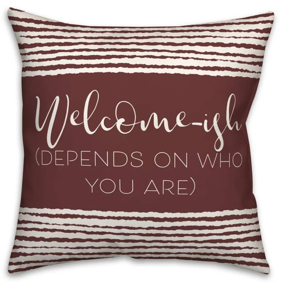 18" x 18" Welcome-ish Throw Pillow