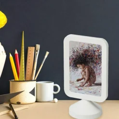 4x6 White Double-Sided Photo Frame – Freestanding Picture & Menu Holder