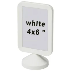 4x6 White Double-Sided Photo Frame – Freestanding Picture & Menu Holder