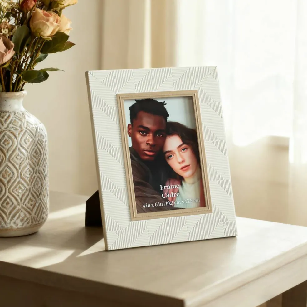 4" x 6" White Embossed Frame by Ashland®