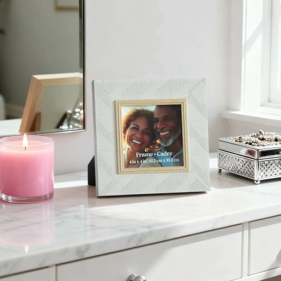 4" x 4" White Embossed Frame by Ashland®