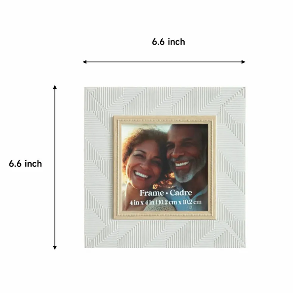 4" x 4" White Embossed Frame by Ashland®