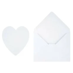 4.25" x 4.6" White Heart Card & Envelope Sets, 10ct. by Recollections™