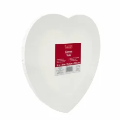 10" x 10" White Heart Cotton Duck Canvas by Craft Smart™