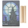 4" x 6" Witch Acrylic Surface Diamond Art Kit with Wood Stand by Make Market®