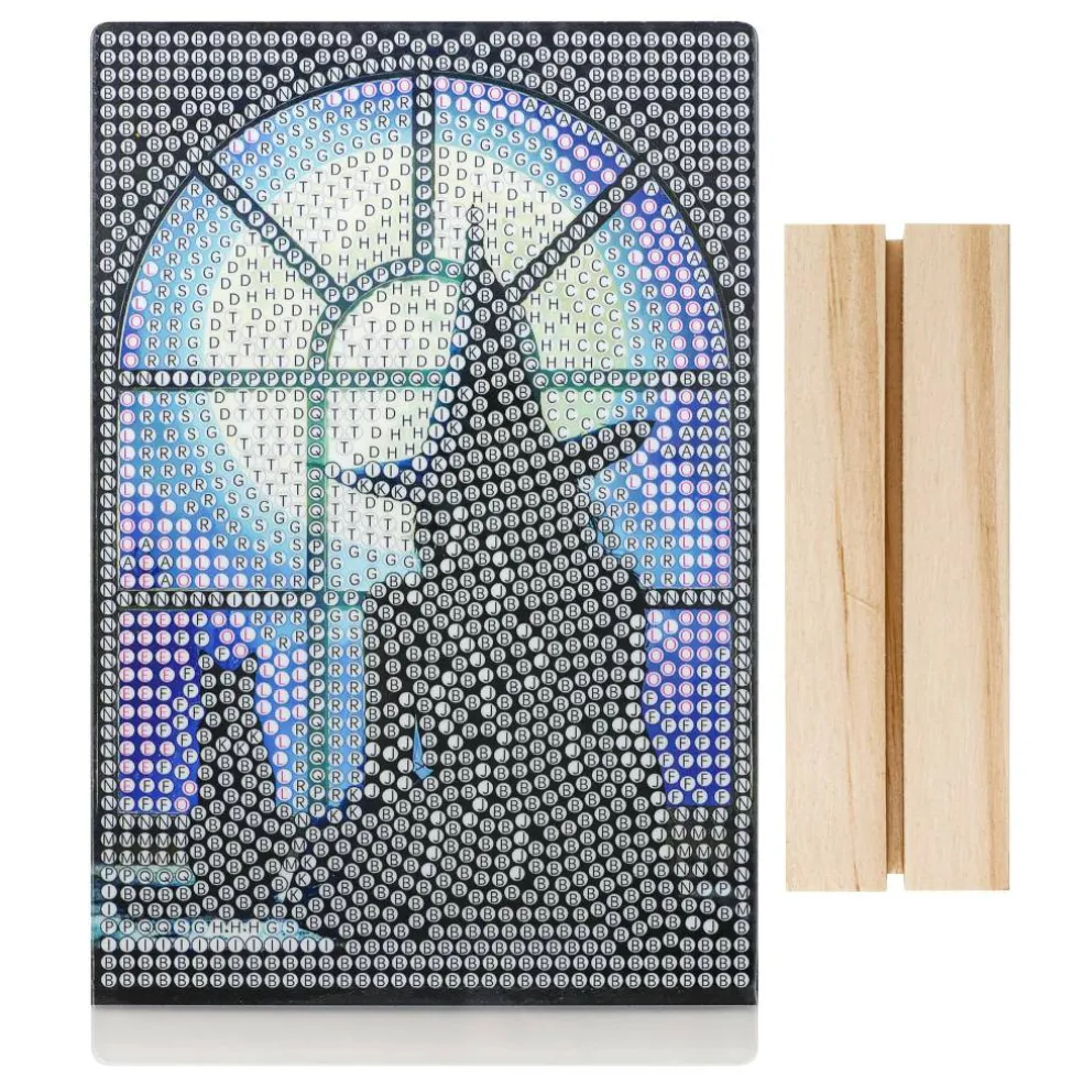 4" x 6" Witch Acrylic Surface Diamond Art Kit with Wood Stand by Make Market®