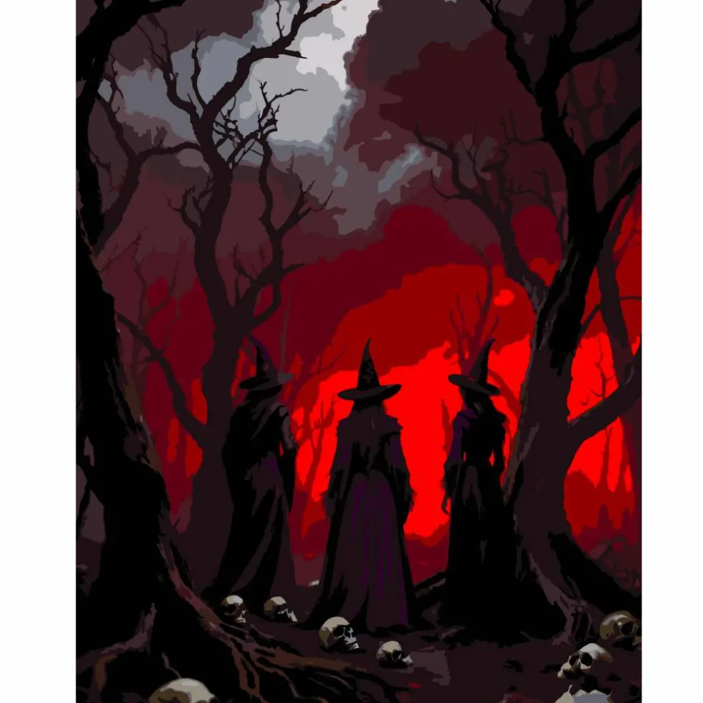 11" x 14" 3 Witches Paint-by-Number Kit by Artist's Loft®