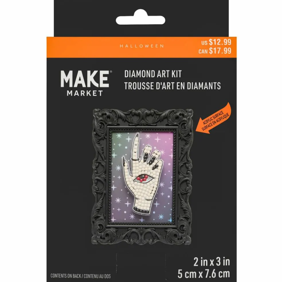 2" x 3" Witch Hand Acrylic Surface Diamond Art Kit with Frame by Make Market®