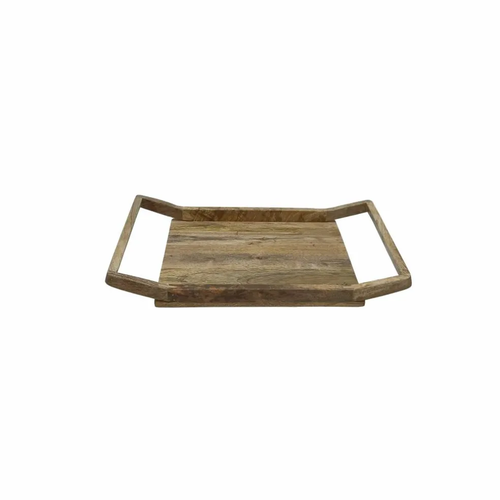 19.5" x 11.5" Wooden Decorative Tray with Handles by Ashland®