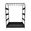 9.5" x 6" x 13" Black Metal Jewelry Display