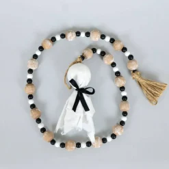 35x6x2 Ghost wood bead garland