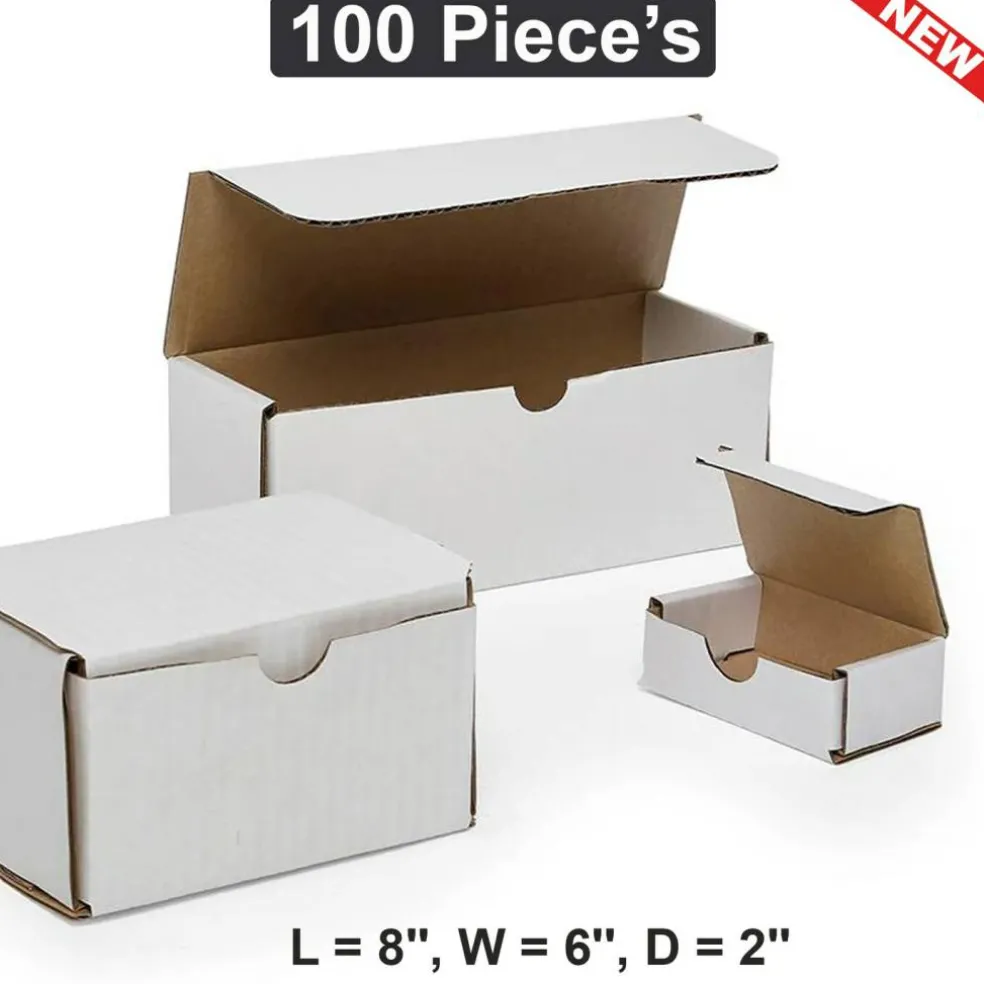 8" x 6" x 2" Mailer Boxes Perfectly Sized for Efficient and Secure Shipping