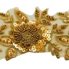 2 1/2"x 10 yards Gold Beaded Sequin Trim