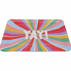 9" x 13" Yay Multicolor Paper Serving Trays, 2ct. by Celebrate Itâ„¢