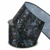 2.5" x 6.6yd. Black Foil Sky Wired Ribbon by Celebrate It®